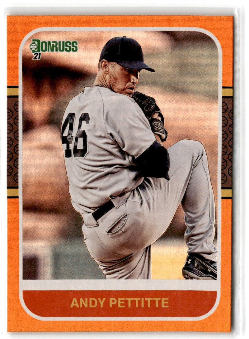2021 Donruss Holo Orange Andy Pettitte