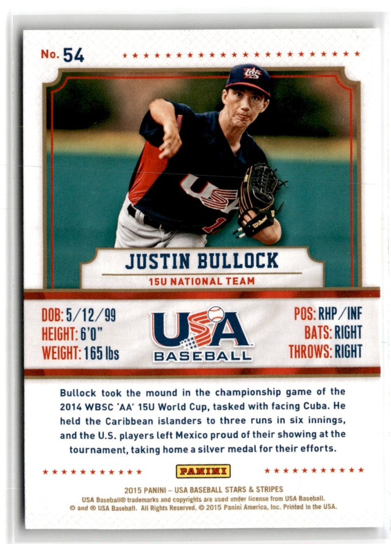 2015 Panini USA Stars & Stripes Justin Bullock