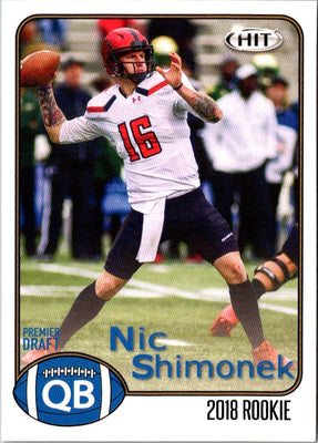 2018 SAGE HIT Nic Shimonek #12