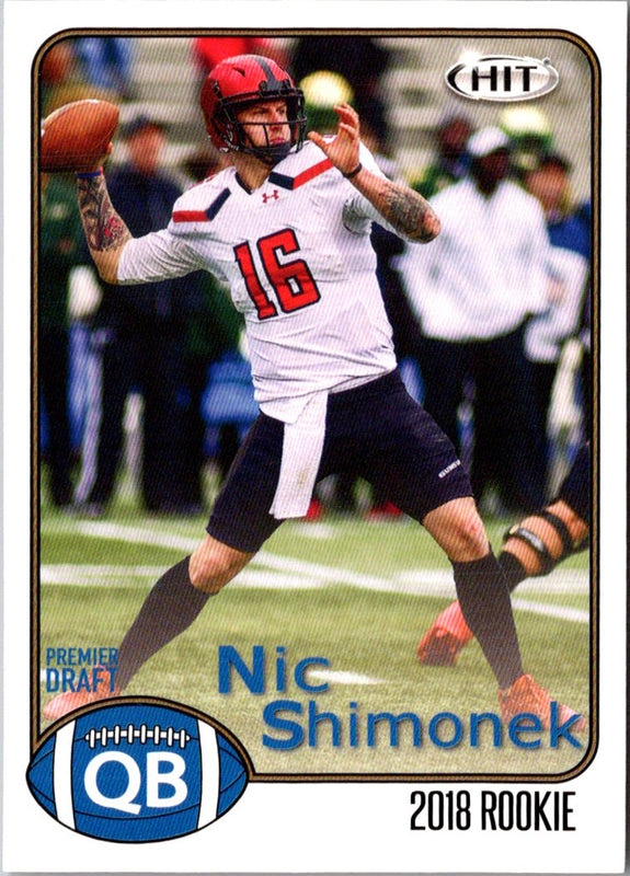 2018 SAGE HIT Nic Shimonek #12