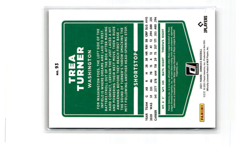 2021 Donruss Red Trea Turner