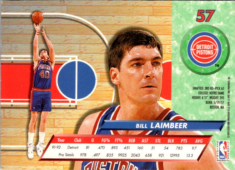 1992 Ultra Bill Laimbeer
