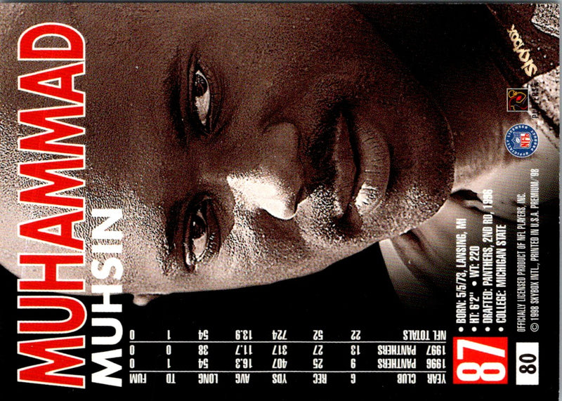1998 SkyBox Premium Muhsin Muhammad