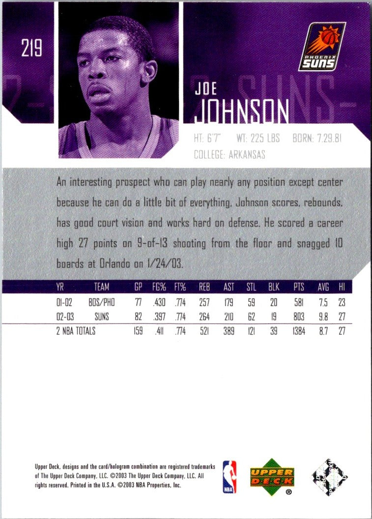 2003 Upper Deck Joe Johnson