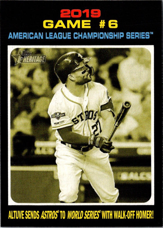 2020 Topps Heritage Altuve Send Astros To World Series With Walk-Off Homer! #200
