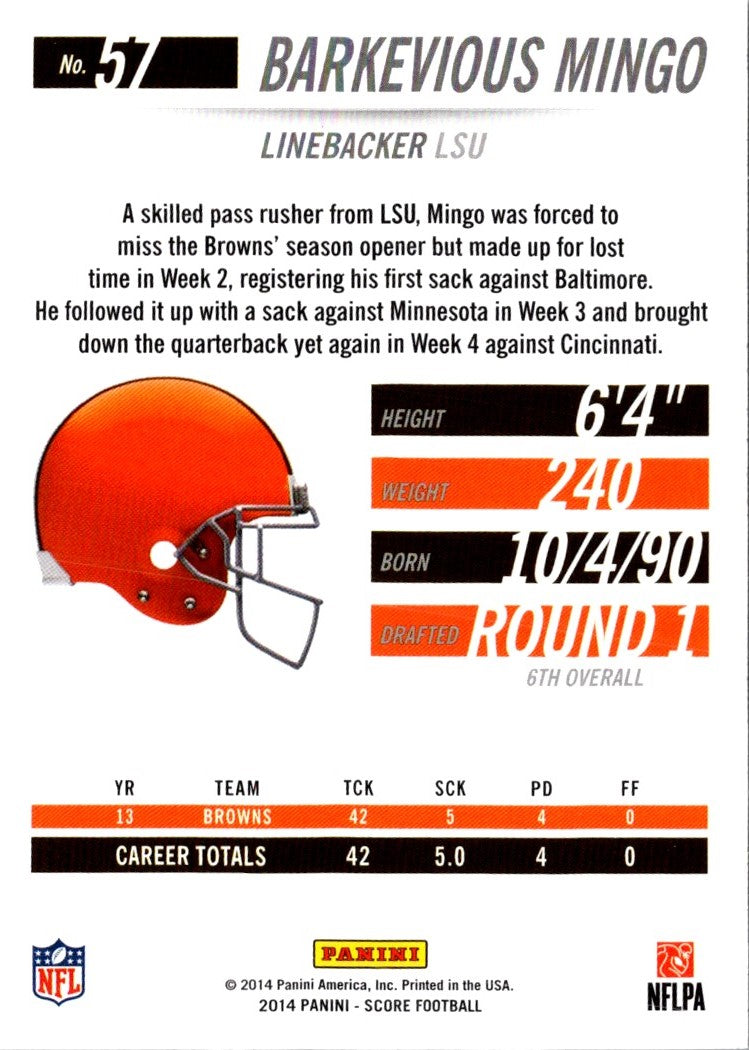 2014 Score Barkevious Mingo