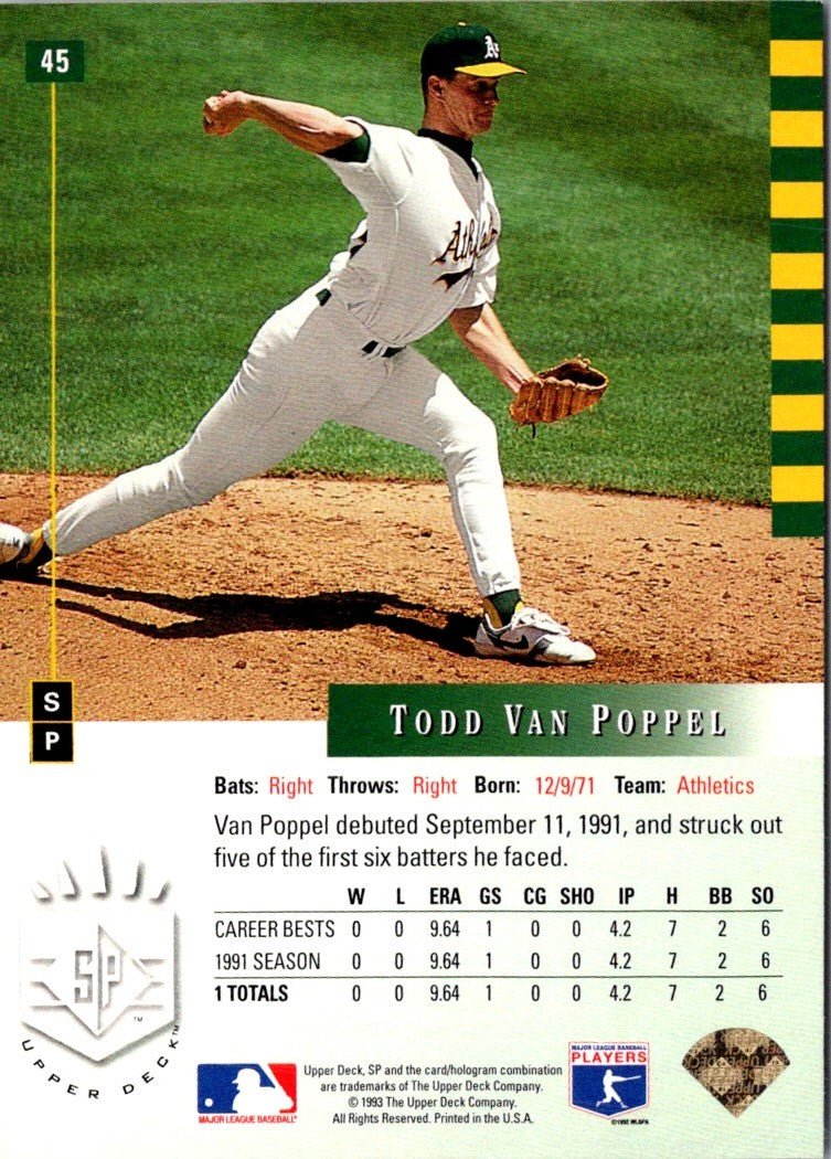 1993 SP Todd Van Poppel