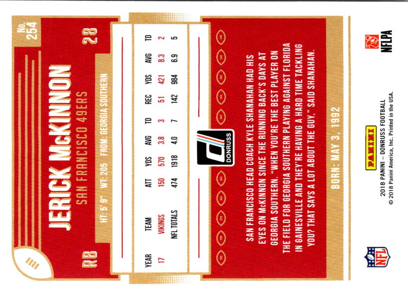 2018 Donruss Jerick McKinnon