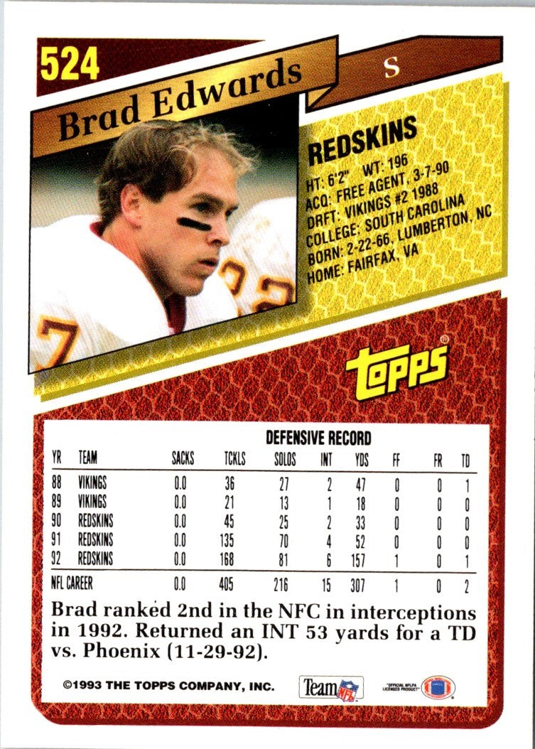 1993 Topps Brad Edwards