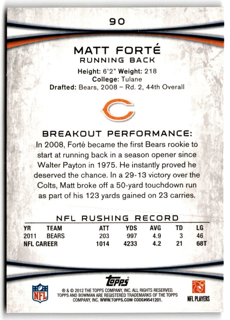 2012 Bowman Matt Forte