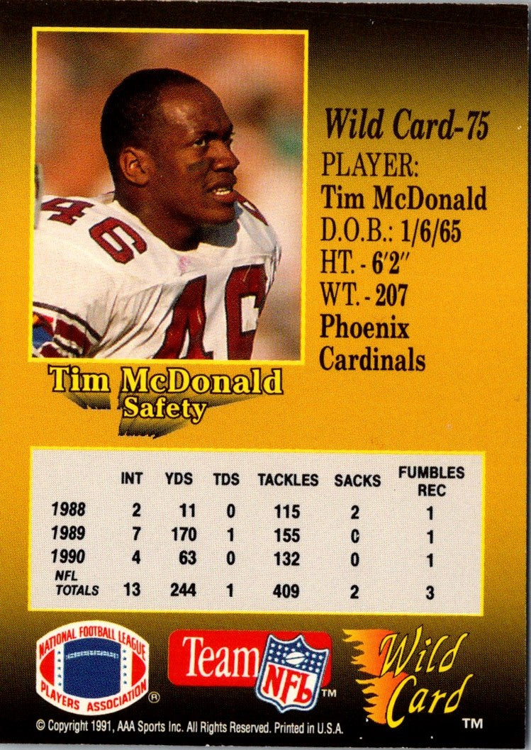 1991 Wild Card Tim McDonald