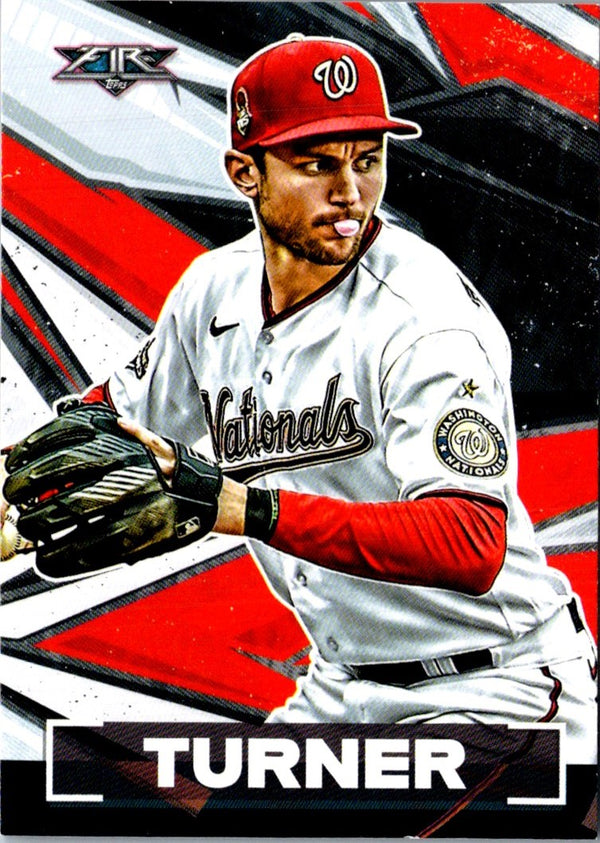 2021 Topps Fire Trea Turner #127