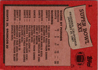 1987 Topps Bowl Xxi #3920