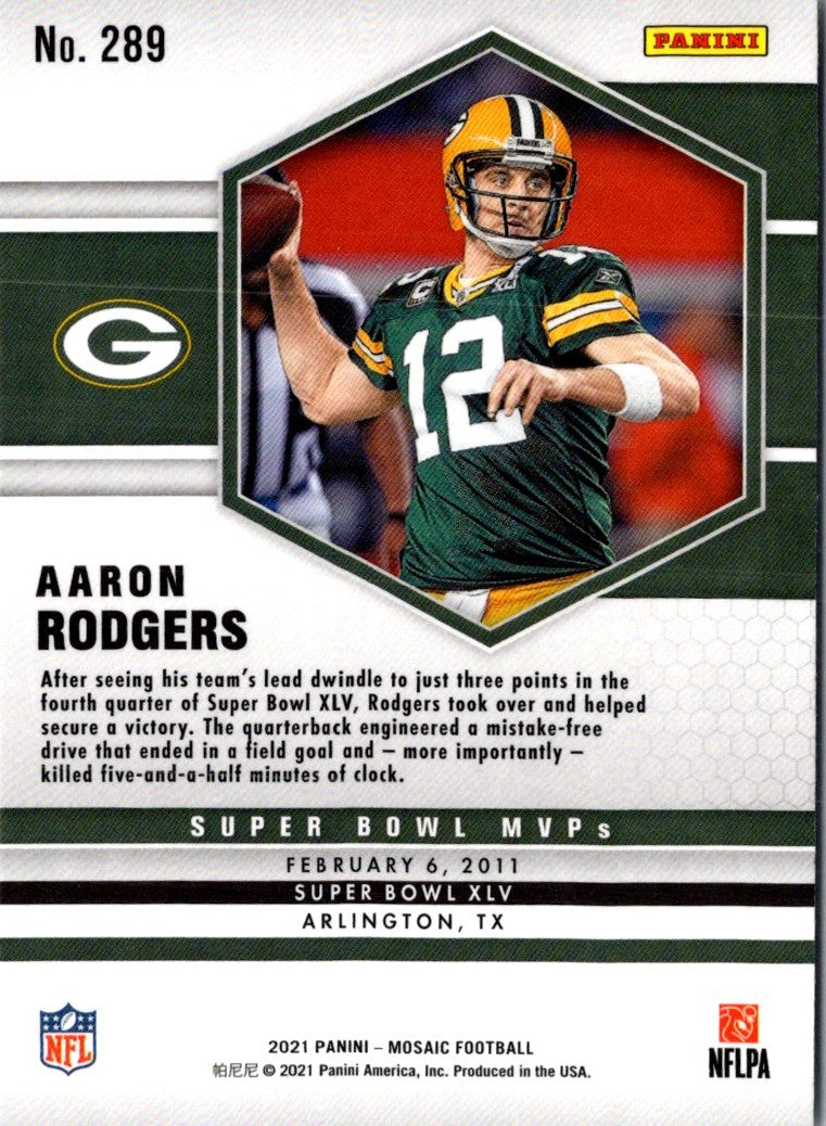 2021 Panini Mosaic Prizm Green Aaron Rodgers