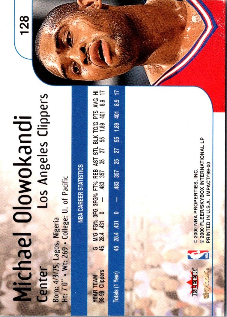 1999 SkyBox Impact Michael Olowokandi