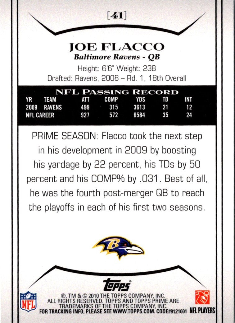 2010 Topps Prime Joe Flacco