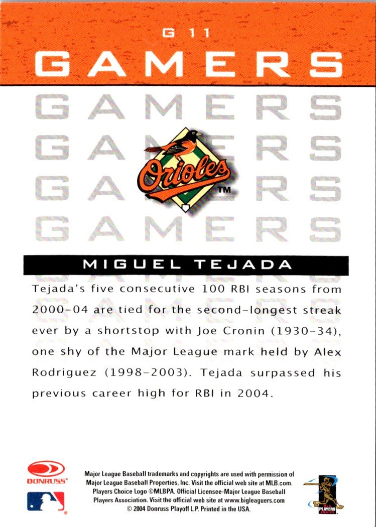 2004 Fleer Hot Prospects Draft Edition Miguel Tejada