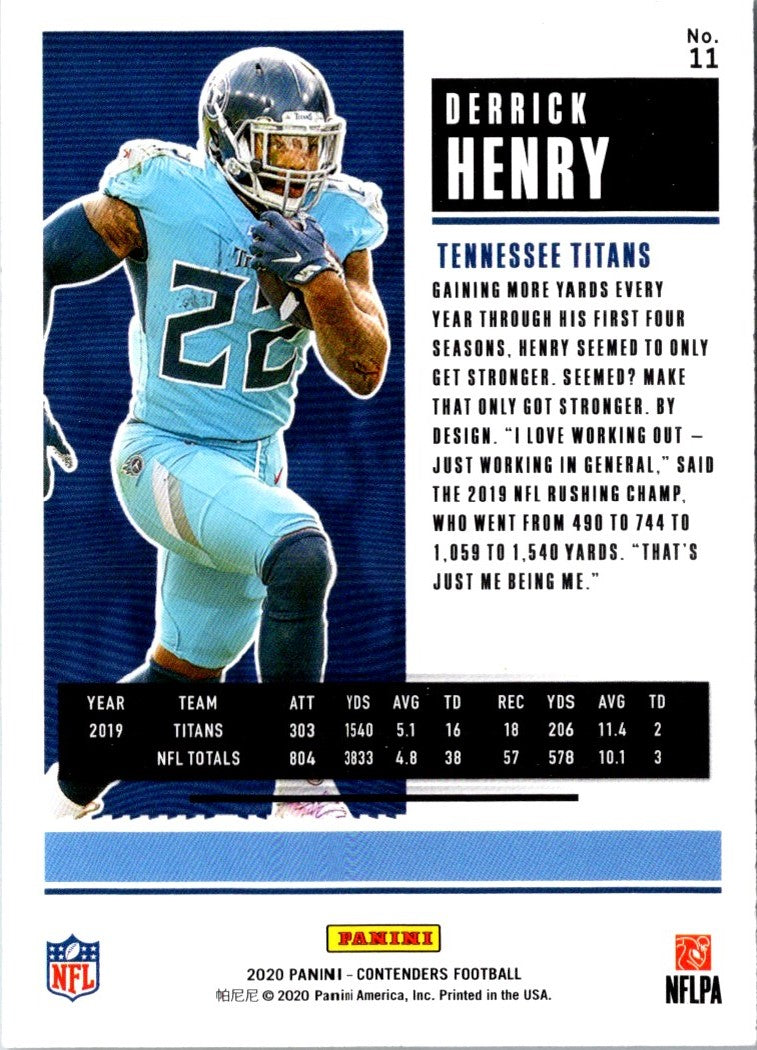 2020 Panini Contenders Derrick Henry