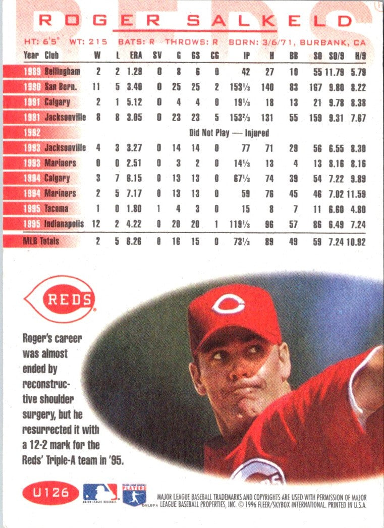 1996 Fleer Update Roger Salkeld