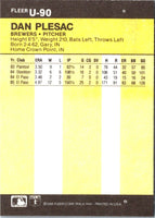 1986 Fleer Update Dan Plesac #U-90