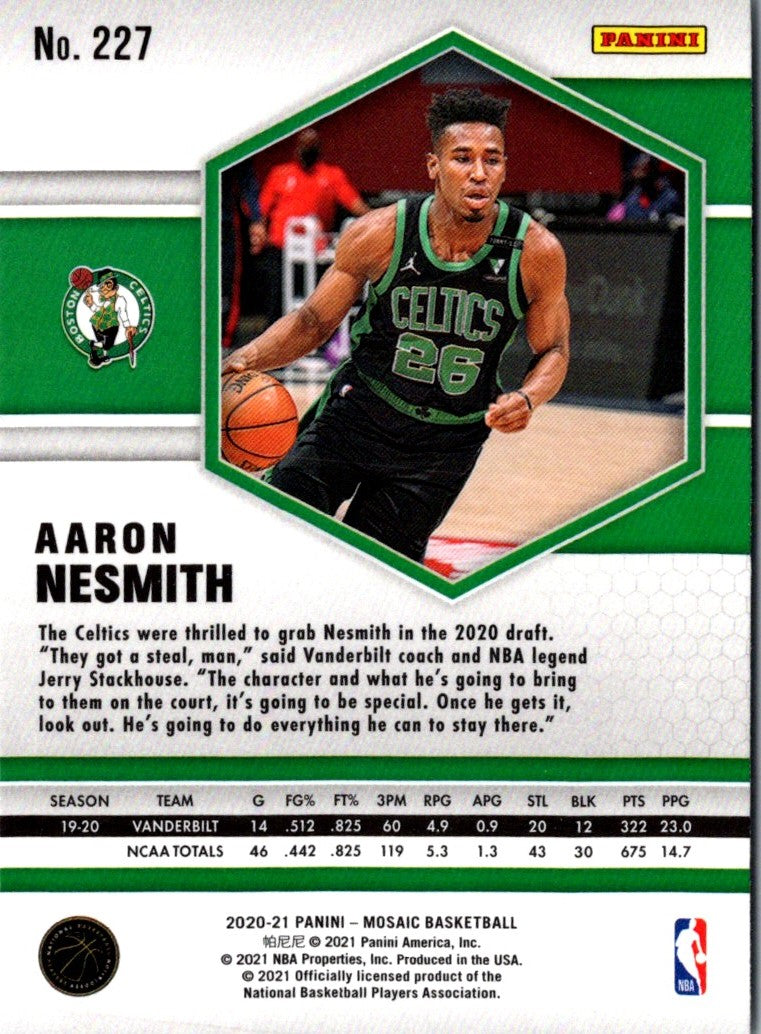 2020 Panini Mosaic Aaron Nesmith