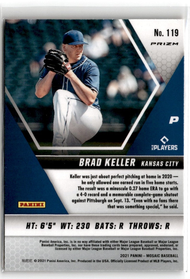 2021 Panini Mosaic Reactive Orange Brad Keller