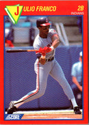 1989 Score Baseball's 100 Hottest Players Julio Franco