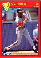 1989 Score Baseball's 100 Hottest Players Julio Franco #36