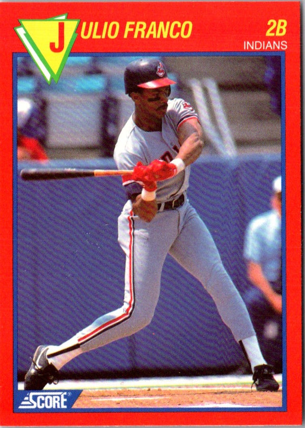 1989 Score Baseball's 100 Hottest Players Julio Franco #36