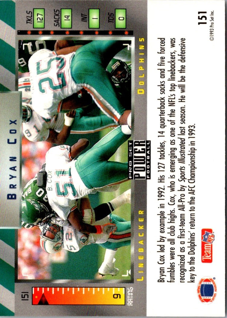 1993 Pro Set Power Bryan Cox