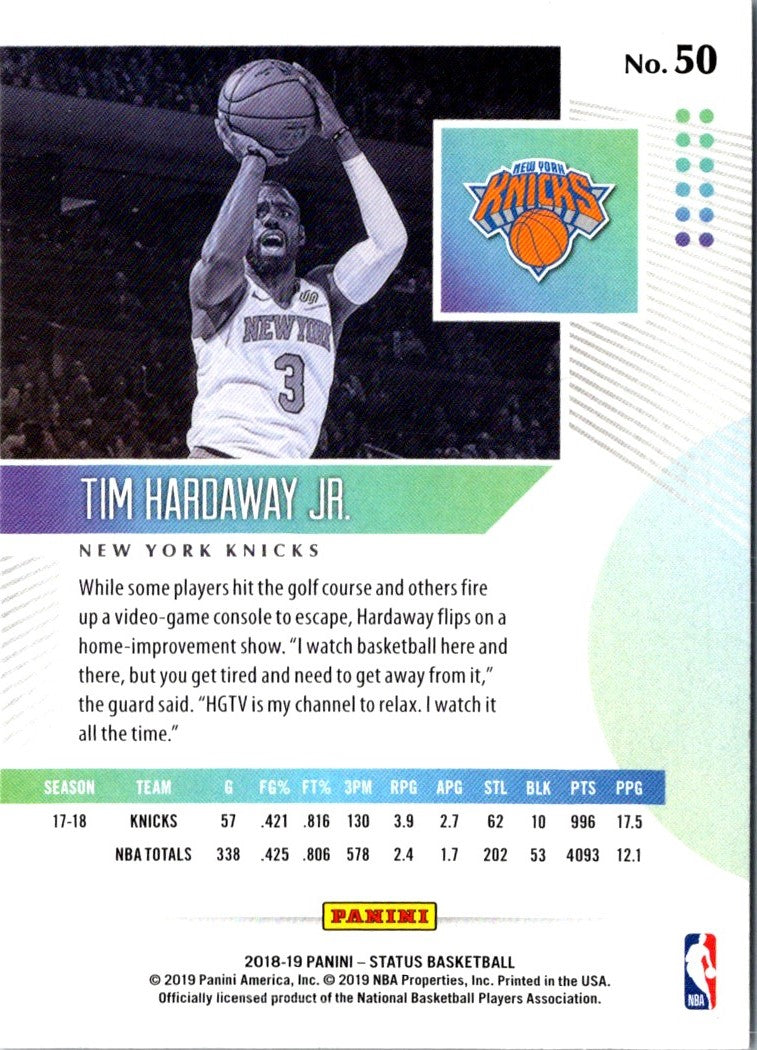 2018 Panini Status Blue Tim Hardaway Jr.