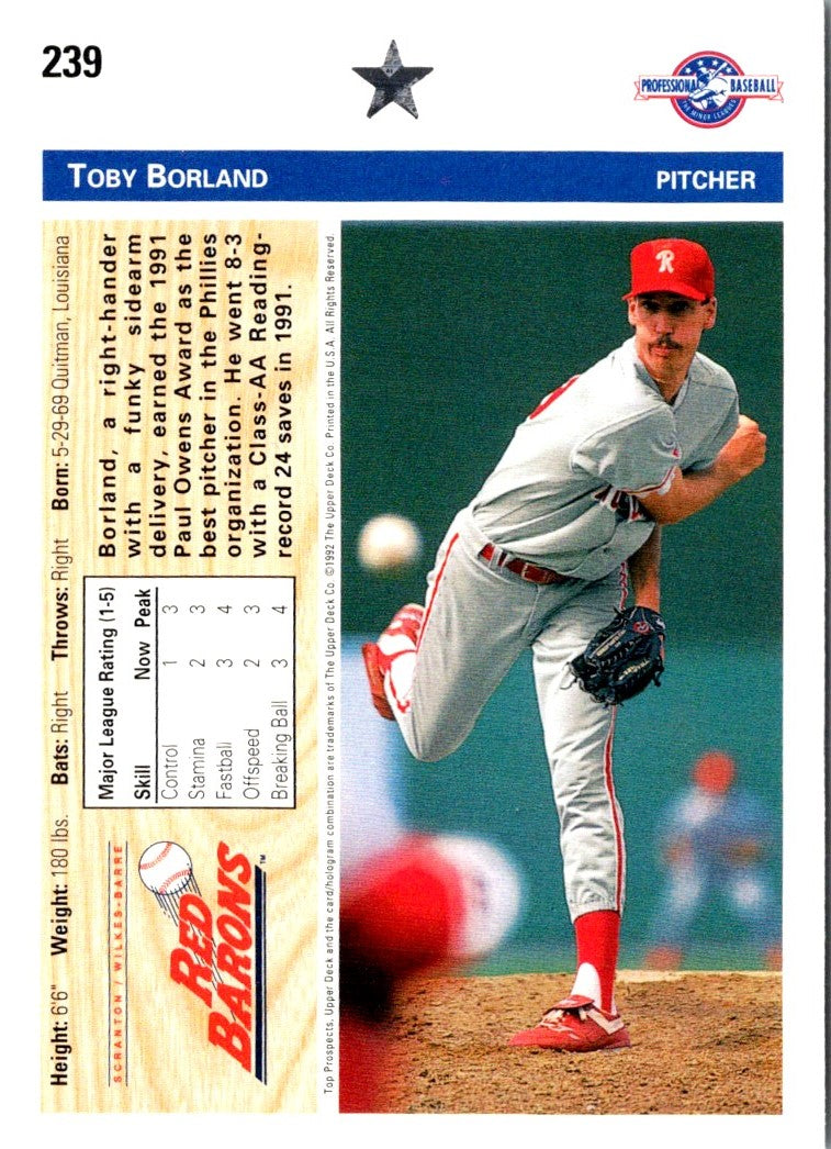 1992 Upper Deck Minors Toby Borland