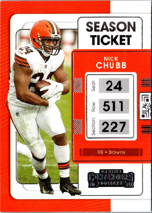 2021 Panini Contenders Red Zone Nick Chubb #24