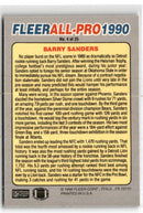 1990 Fleer All-Pro Barry Sanders