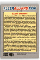 1990 Fleer All-Pro Barry Sanders #4