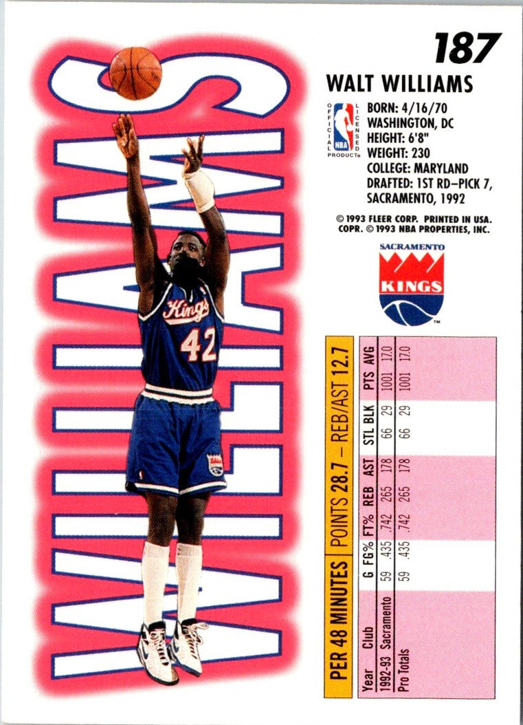 1993 Fleer Walt Williams