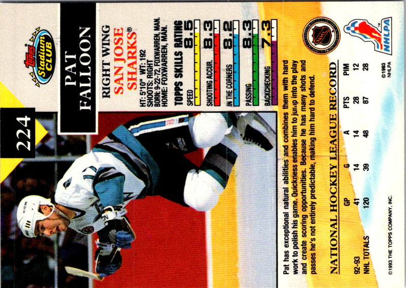 1993 Stadium Club Pat Falloon