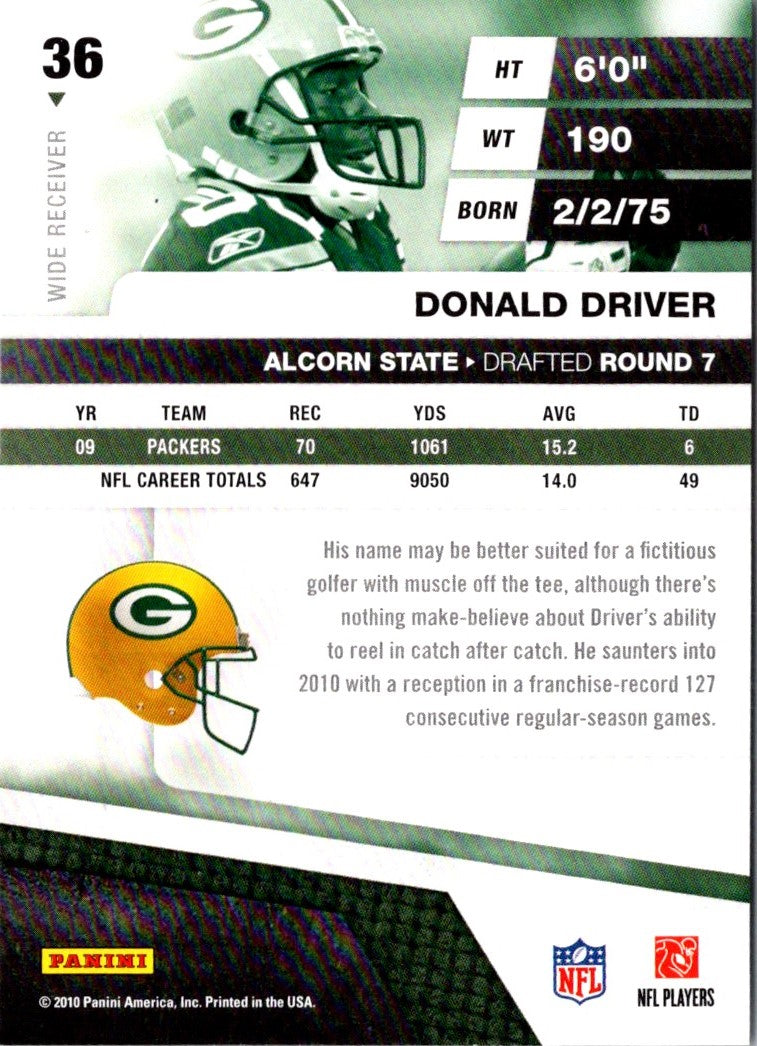 2010 Panini Absolute Memorabilia Donald Driver