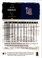 2000 Upper Deck Victory Juan Gonzalez #290