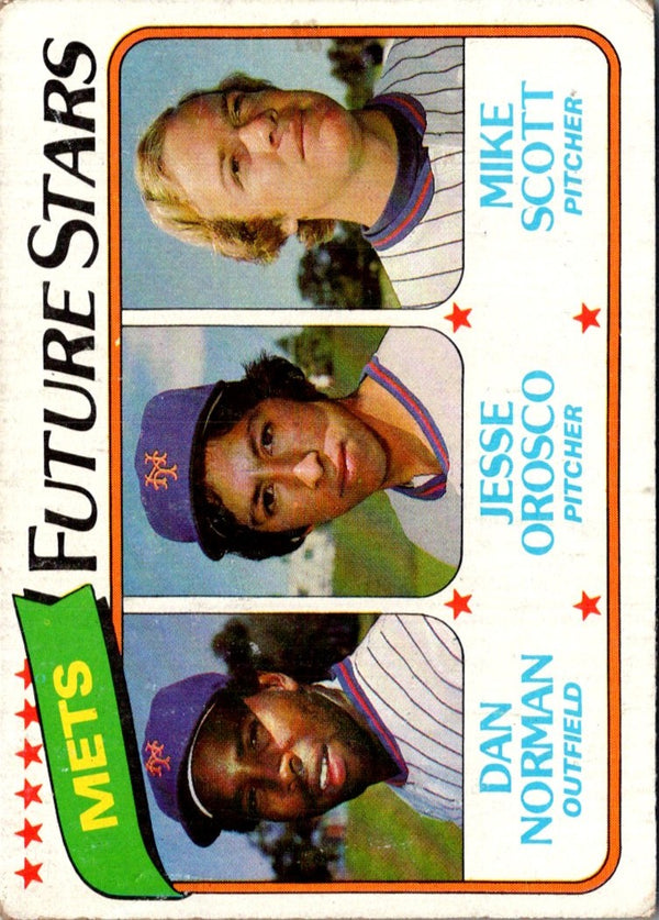 1980 Topps Mets Future Stars - Dan Norman/Jesse Orosco/Mike Scott #681 Rookie