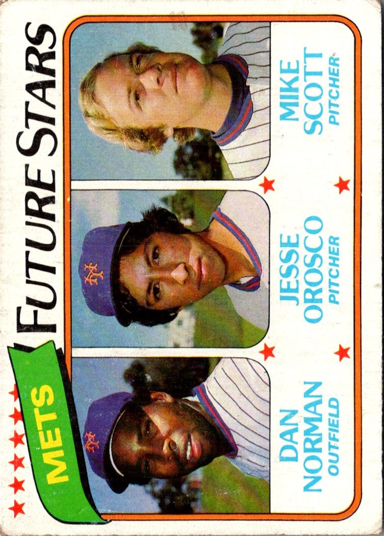 1980 Topps Mets Future Stars - Dan Norman/Jesse Orosco/Mike Scott