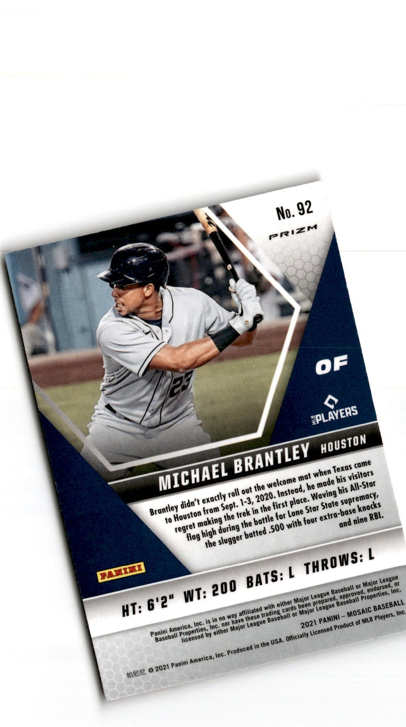 2021 Panini Mosaic Pink Camo Michael Brantley