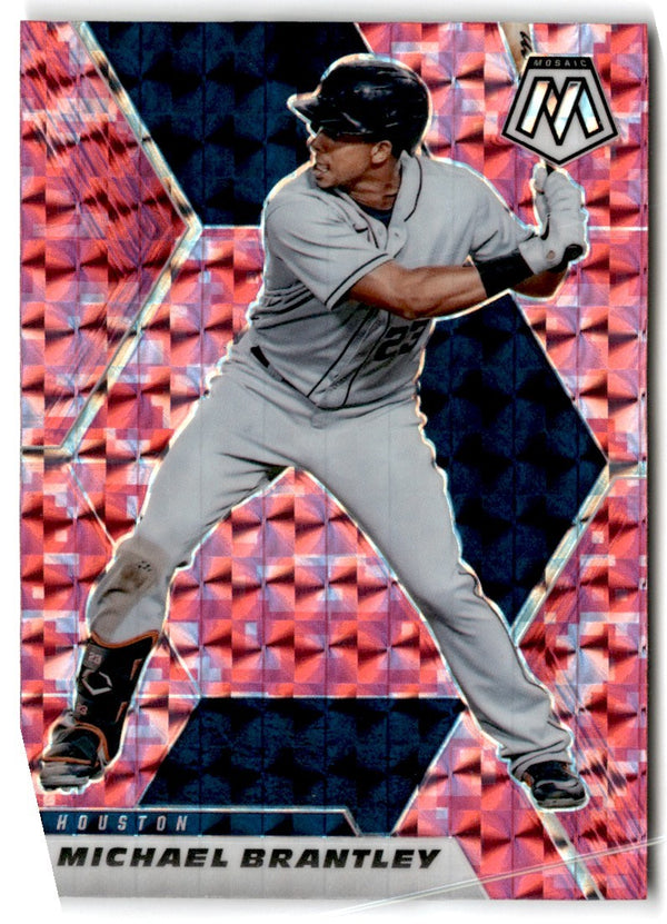 2021 Panini Mosaic Pink Camo Michael Brantley #92