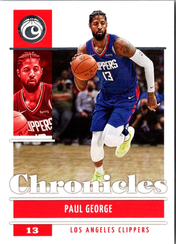 2022 Panini Select Numbers Red Prizms Paul George #25