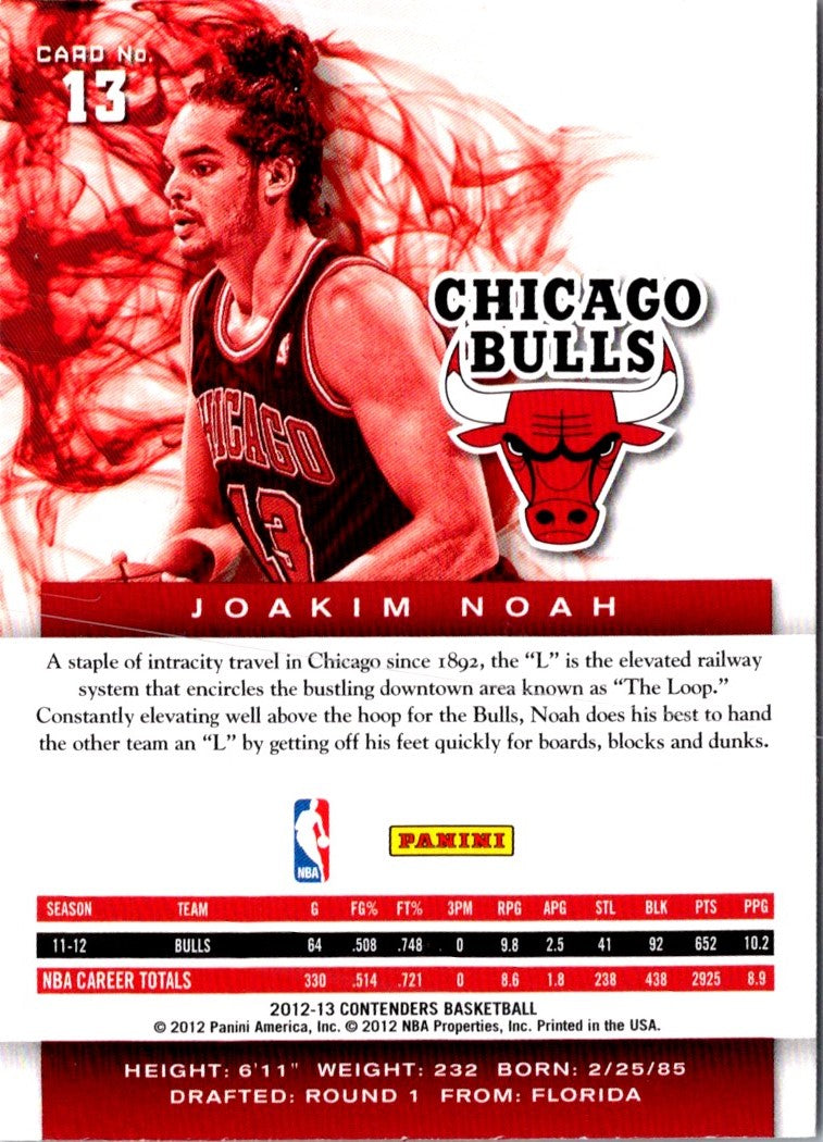 2012 Panini Contenders Joakim Noah