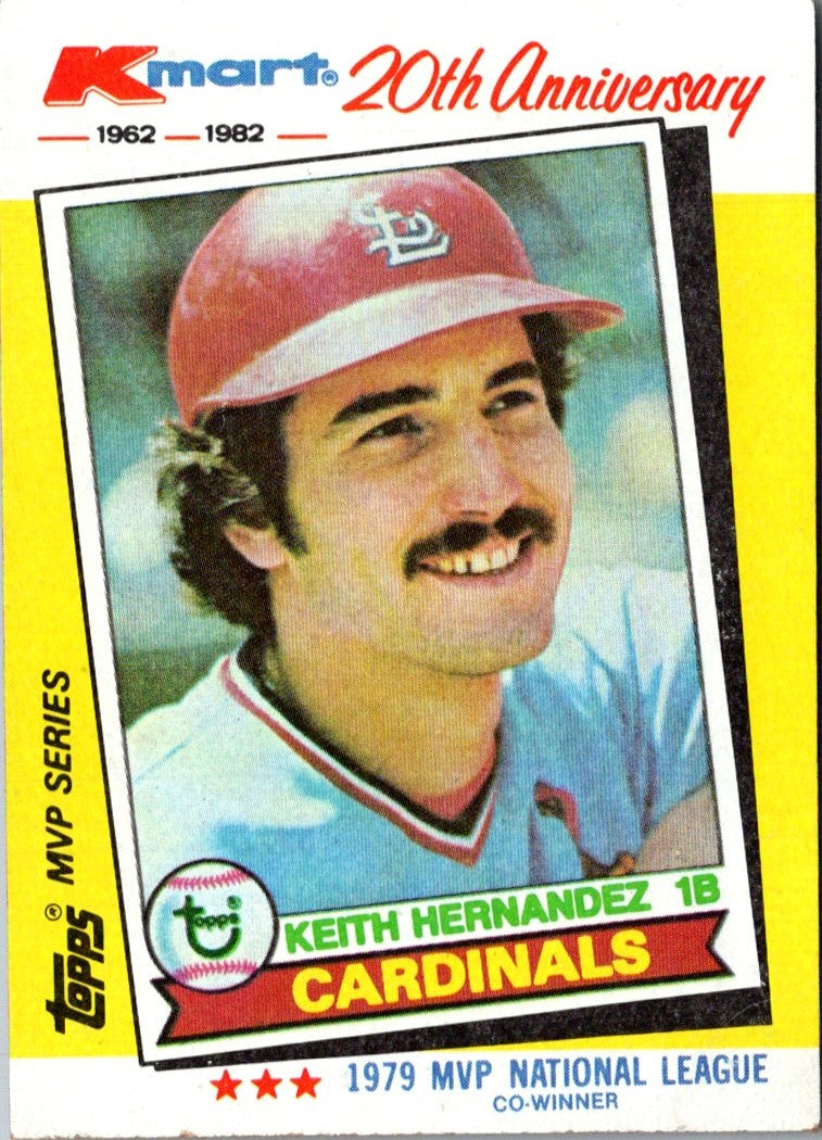 1982 Topps Kmart 20th Anniversary Keith Hernandez