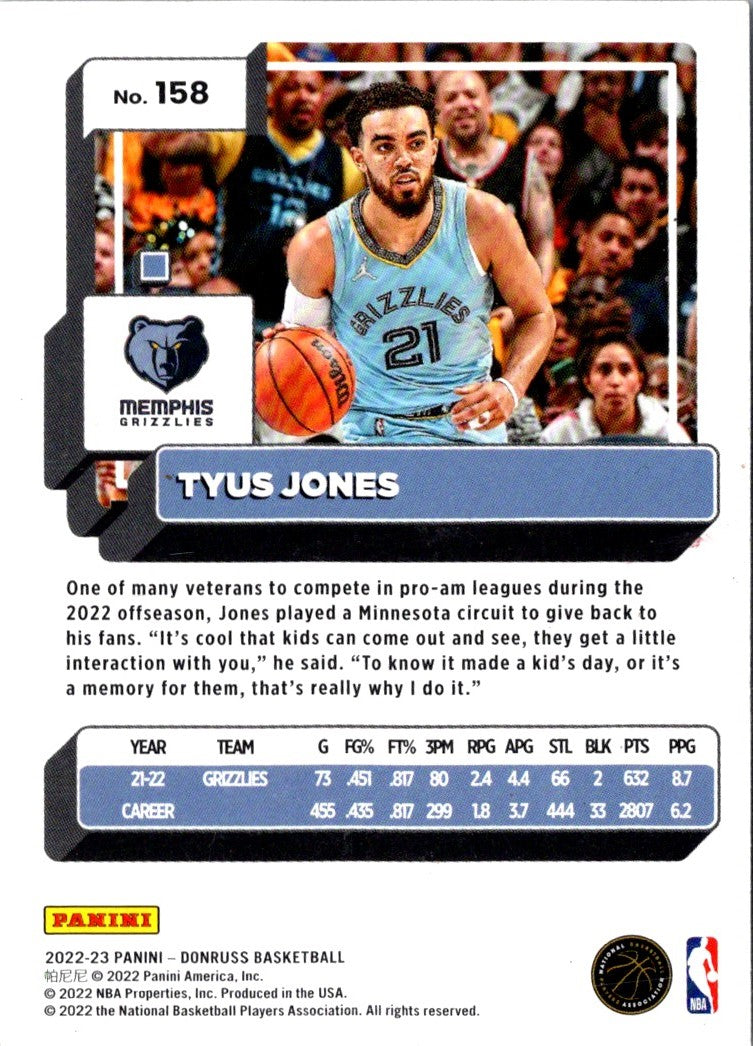 2022 Donruss Tyus Jones