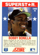 1989 Score Baseball's 100 Hottest Players Bobby Bonilla