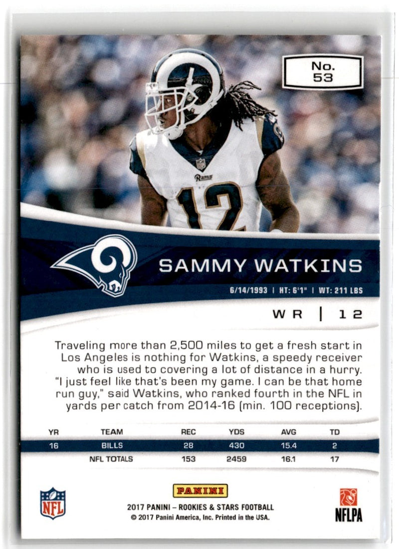 2017 Panini Rookies & Stars Longevity Sammy Watkins