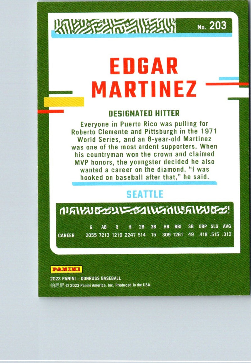 2023 Donruss Holo Blue Edgar Martinez